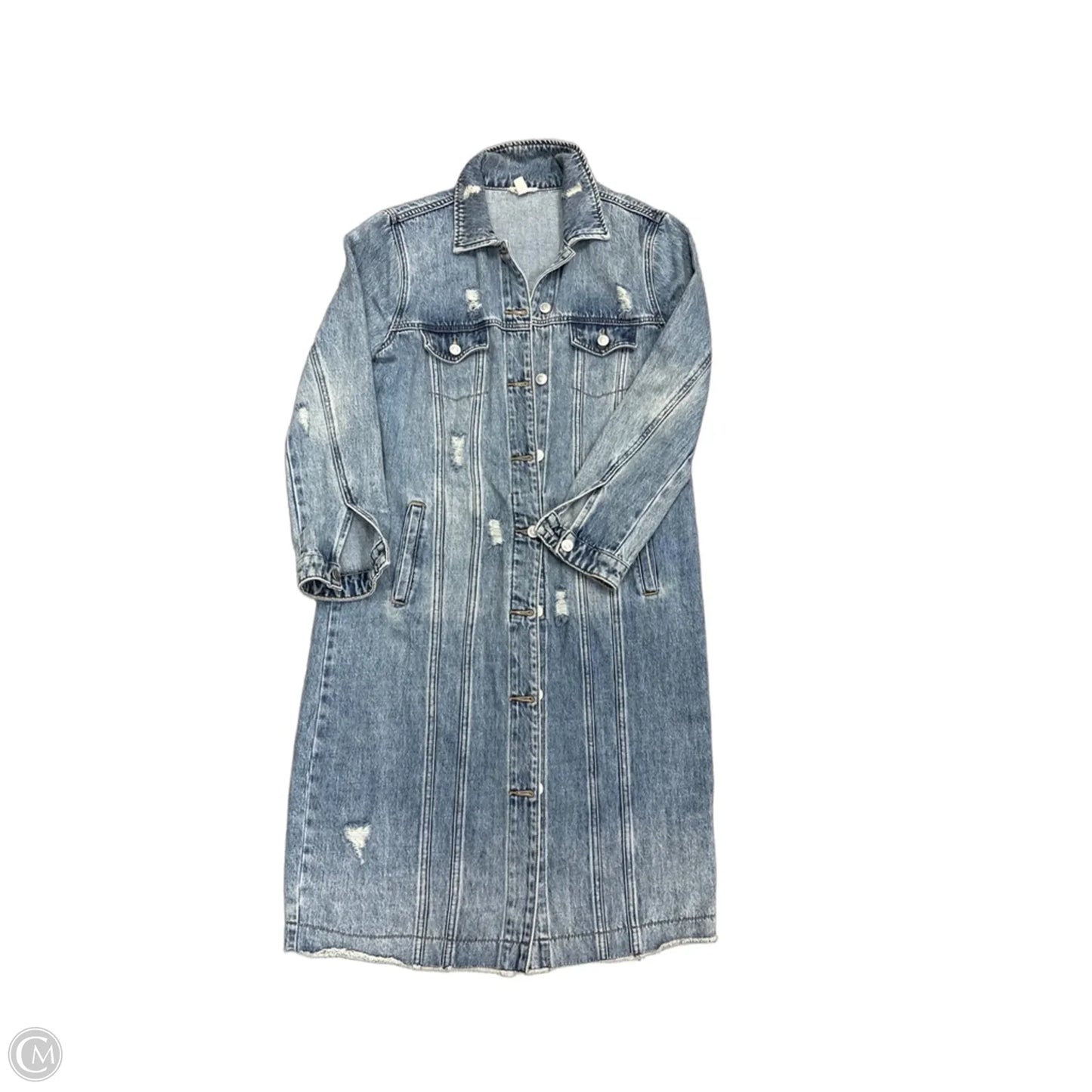Dress Casual Maxi By Tribal In Blue Denim, Size: Sp