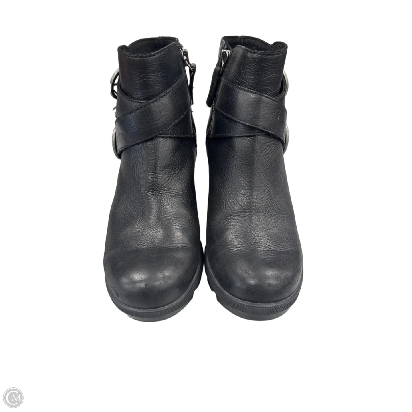 Shoes Heels Wedge By Sorel In Black, Size: 8