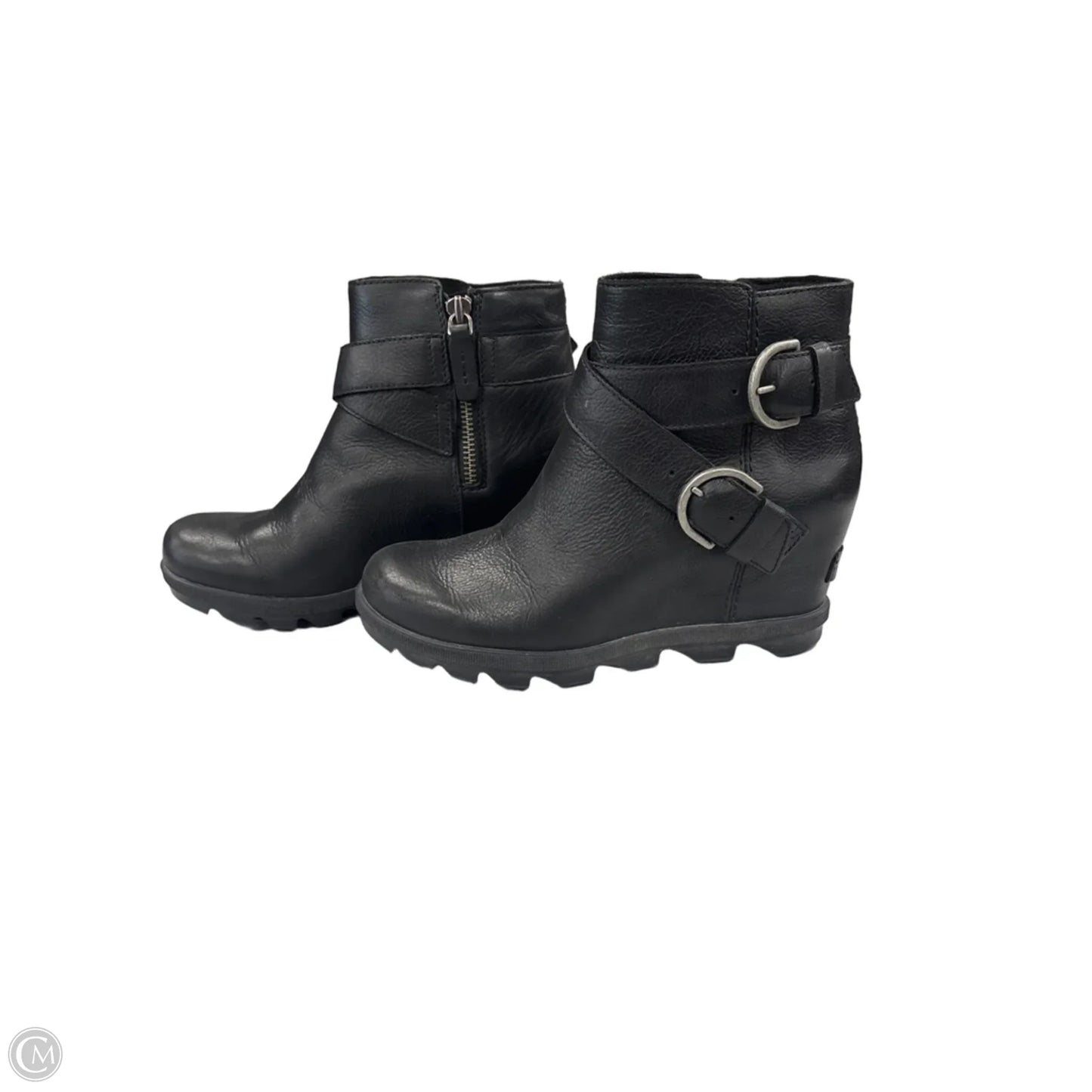 Shoes Heels Wedge By Sorel In Black, Size: 8