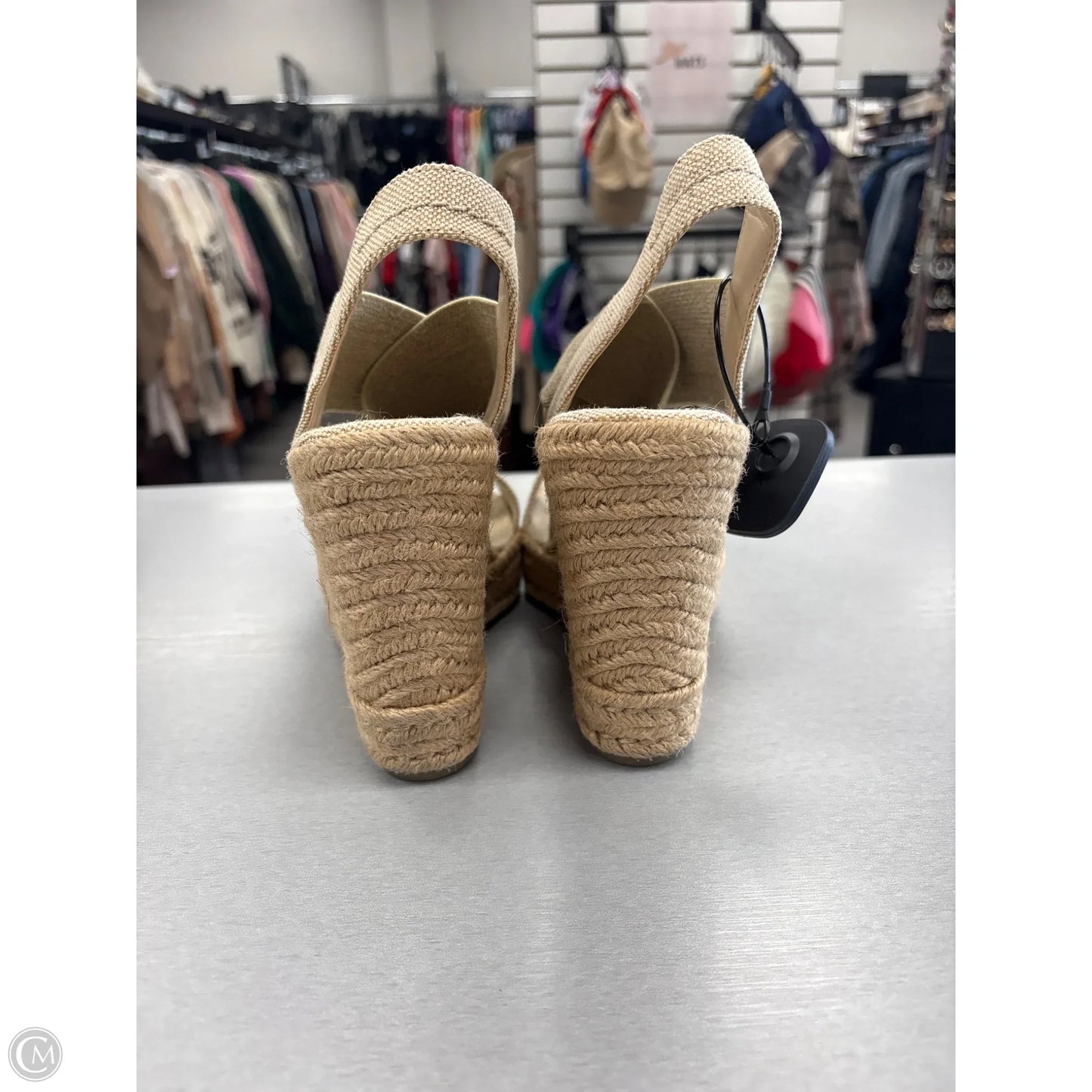 Sandals Heels Wedge By Ralph Lauren In Tan, Size: 8.5
