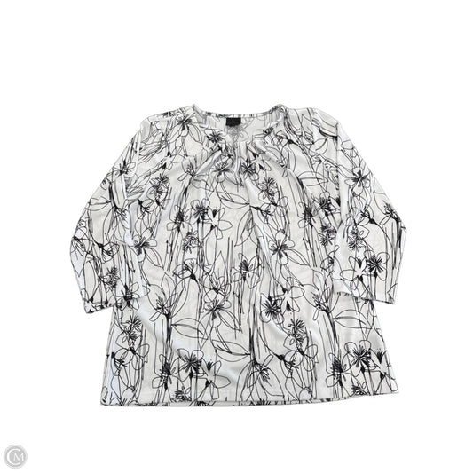 Top Long Sleeve By Worthington In White, Size: L