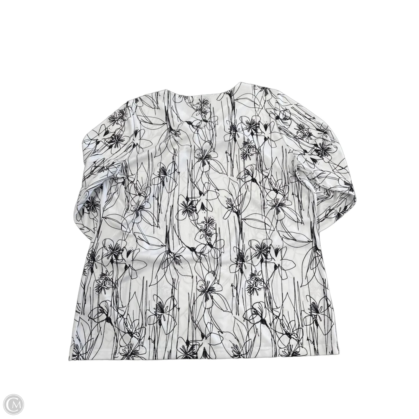 Top Long Sleeve By Worthington In White, Size: L