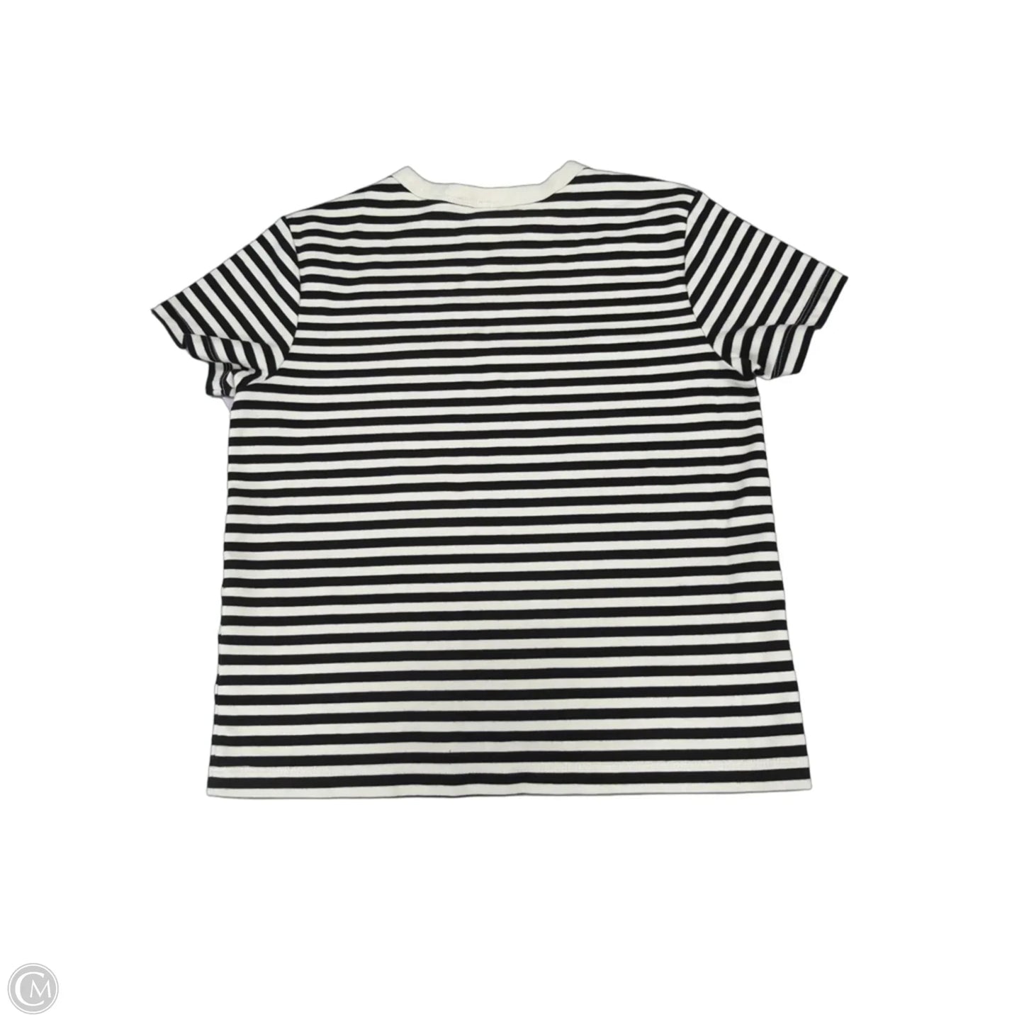 Top Short Sleeve By H&m In Striped Pattern, Size: S