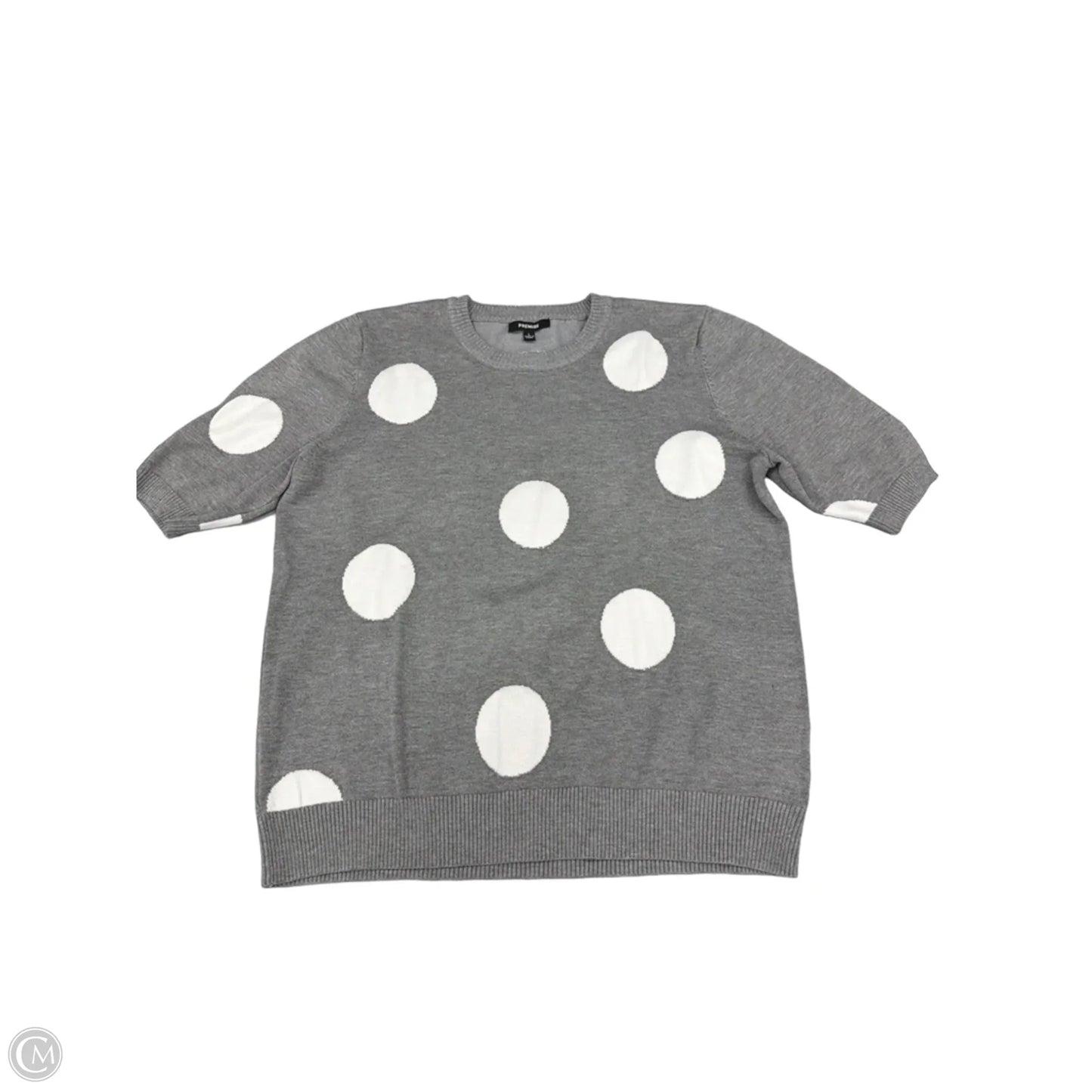 Top Short Sleeve By Premise In Grey, Size: L