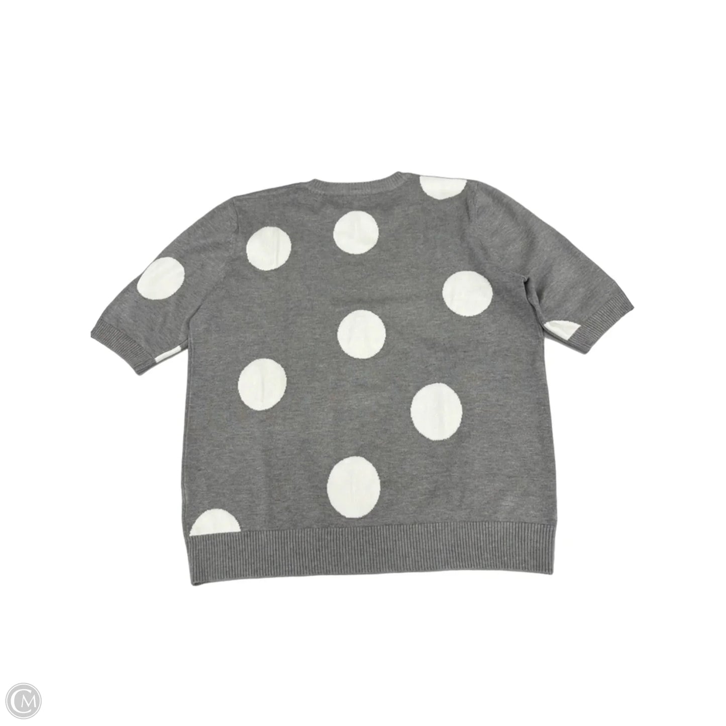 Top Short Sleeve By Premise In Grey, Size: L