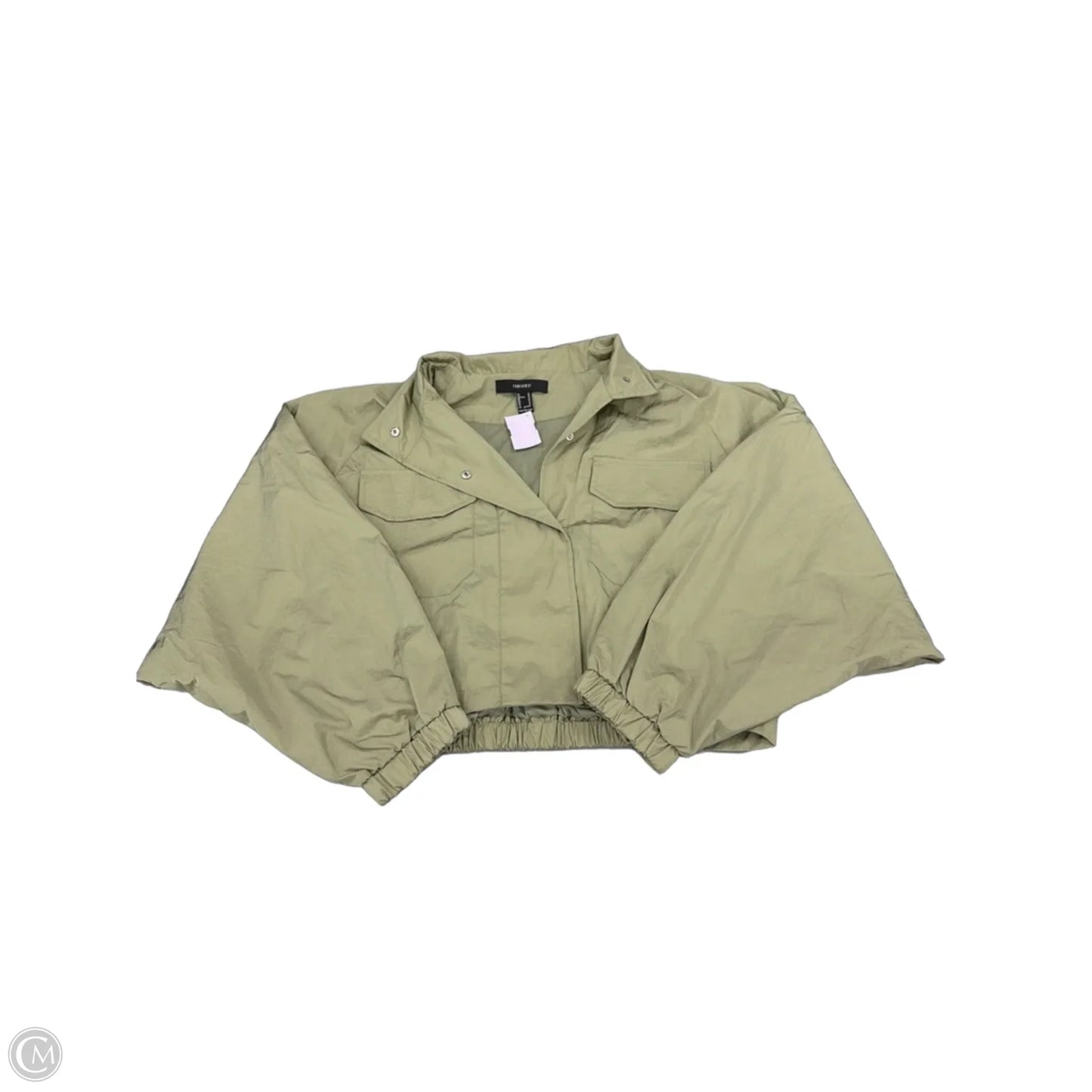 Jacket Windbreaker By Forever 21 In Green, Size: M