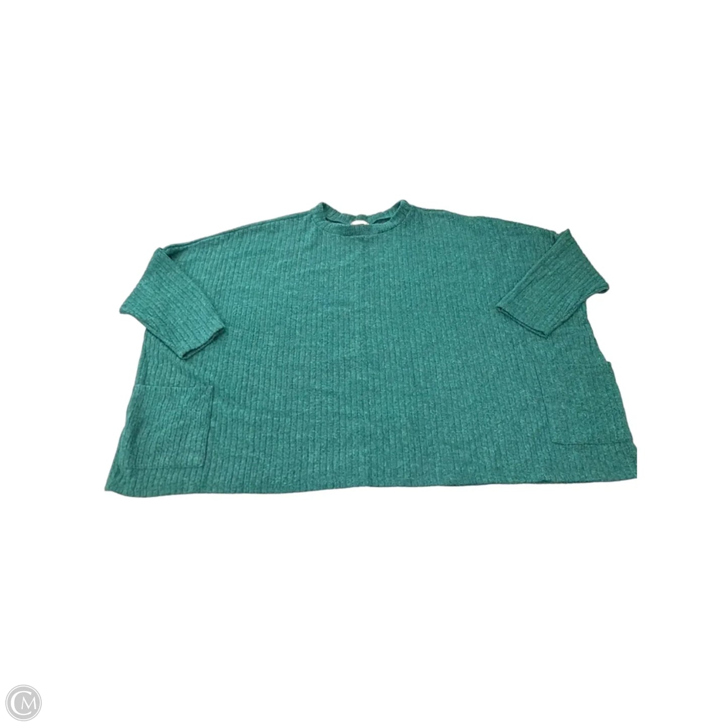 Top Long Sleeve By Chicsoul In Green, Size: Xxl