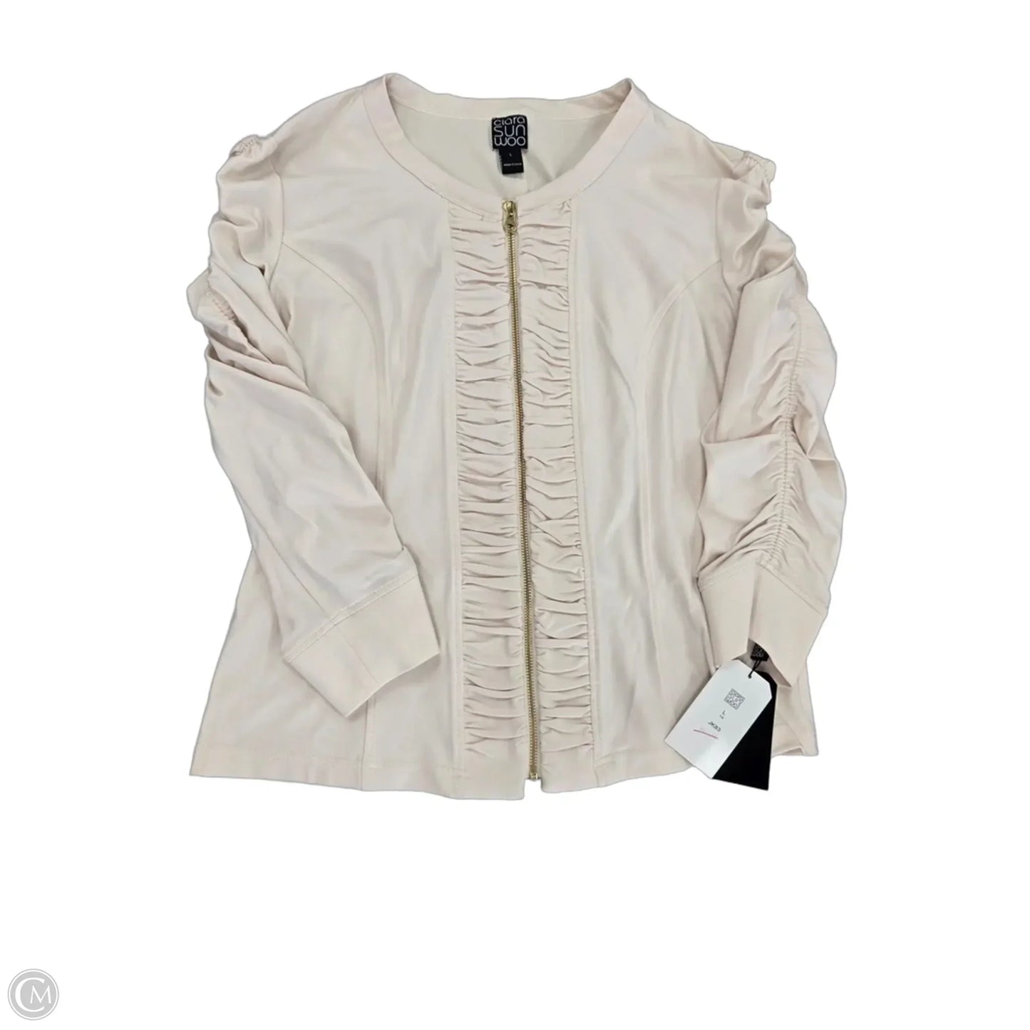 Top Long Sleeve By Clara Sun Woo In Cream, Size: L
