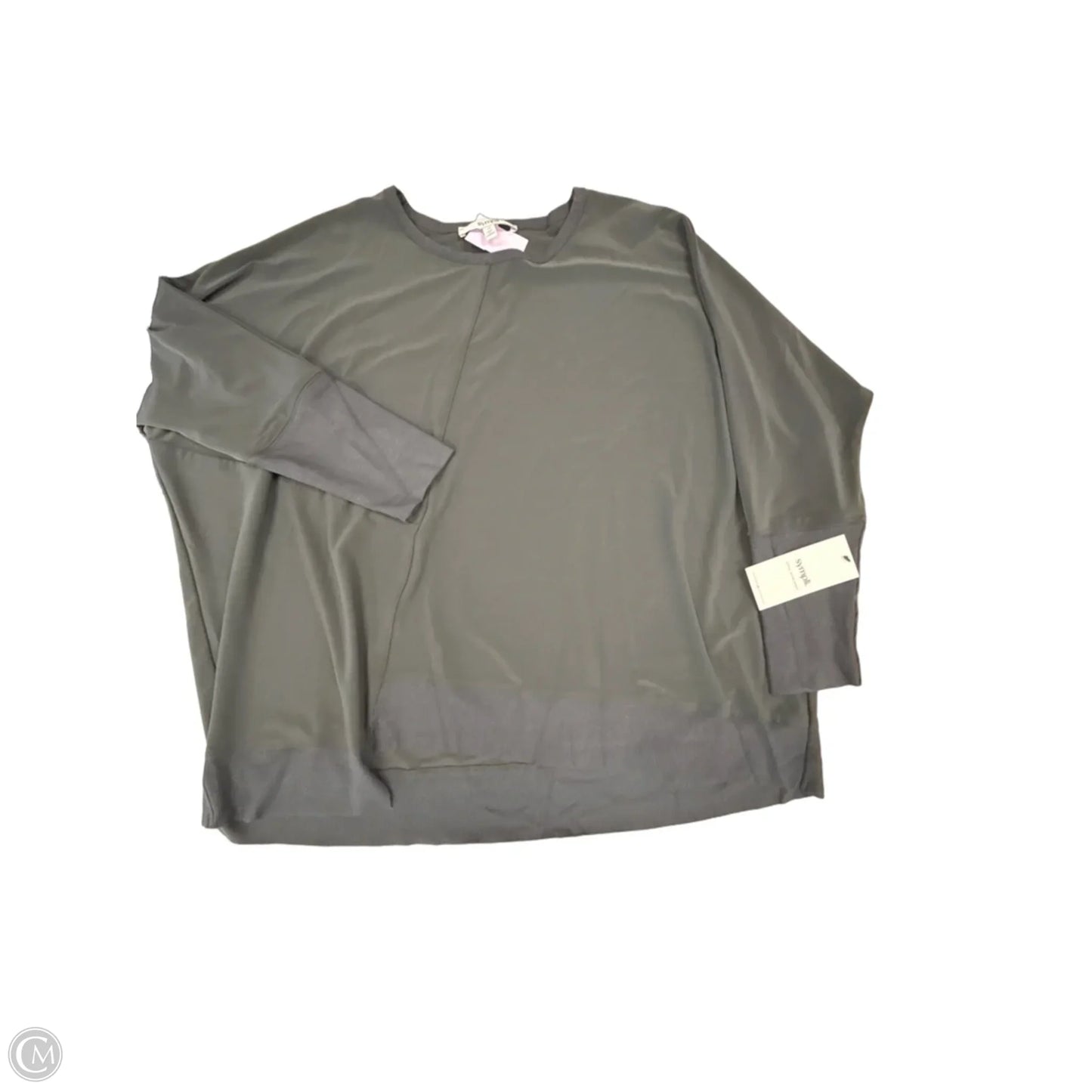 Top Long Sleeve By Sympli In Grey, Size: L