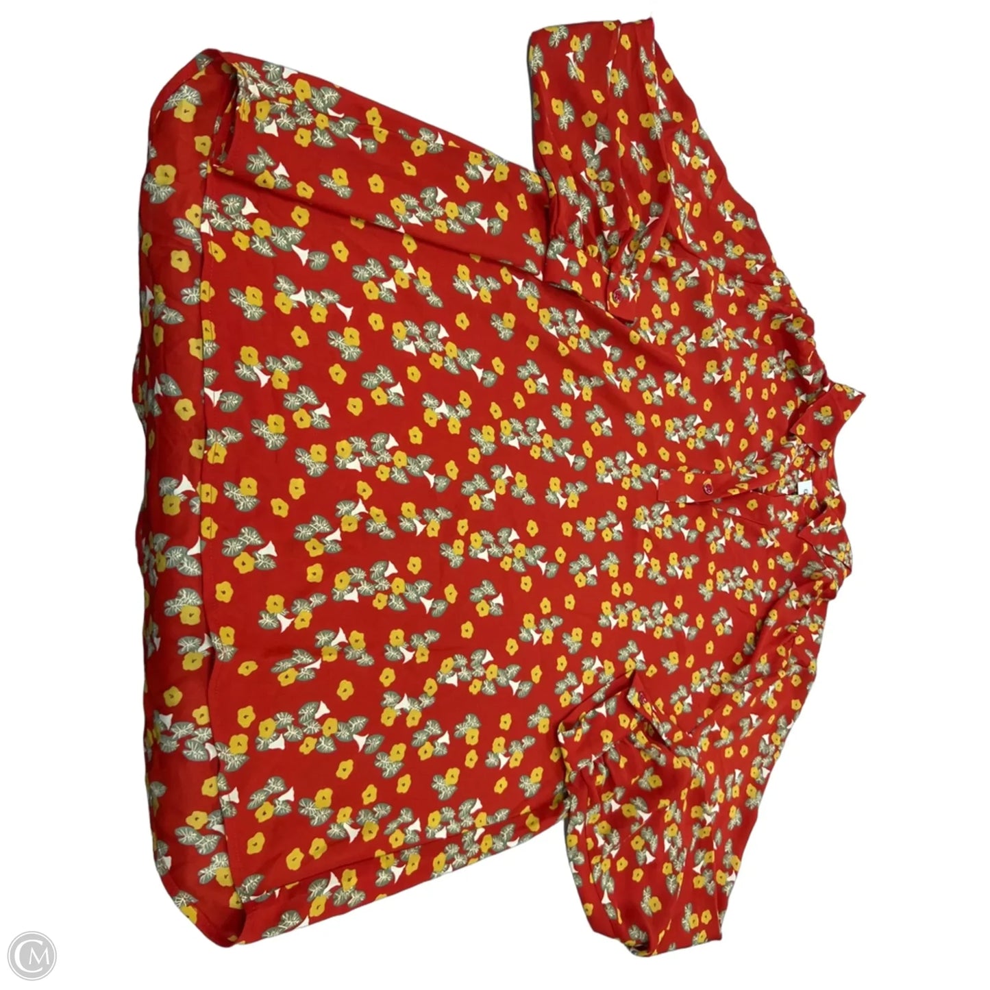Top Long Sleeve By Cabi In Orange, Size: Xl