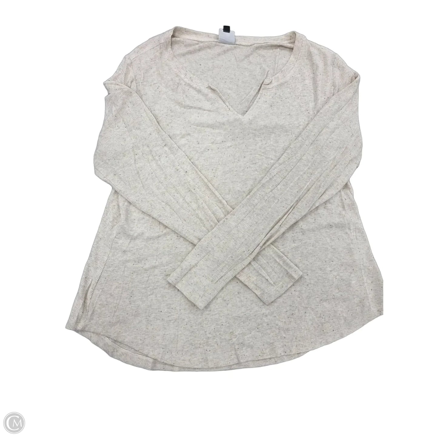 Top Long Sleeve Basic By Cabi In Cream, Size: L