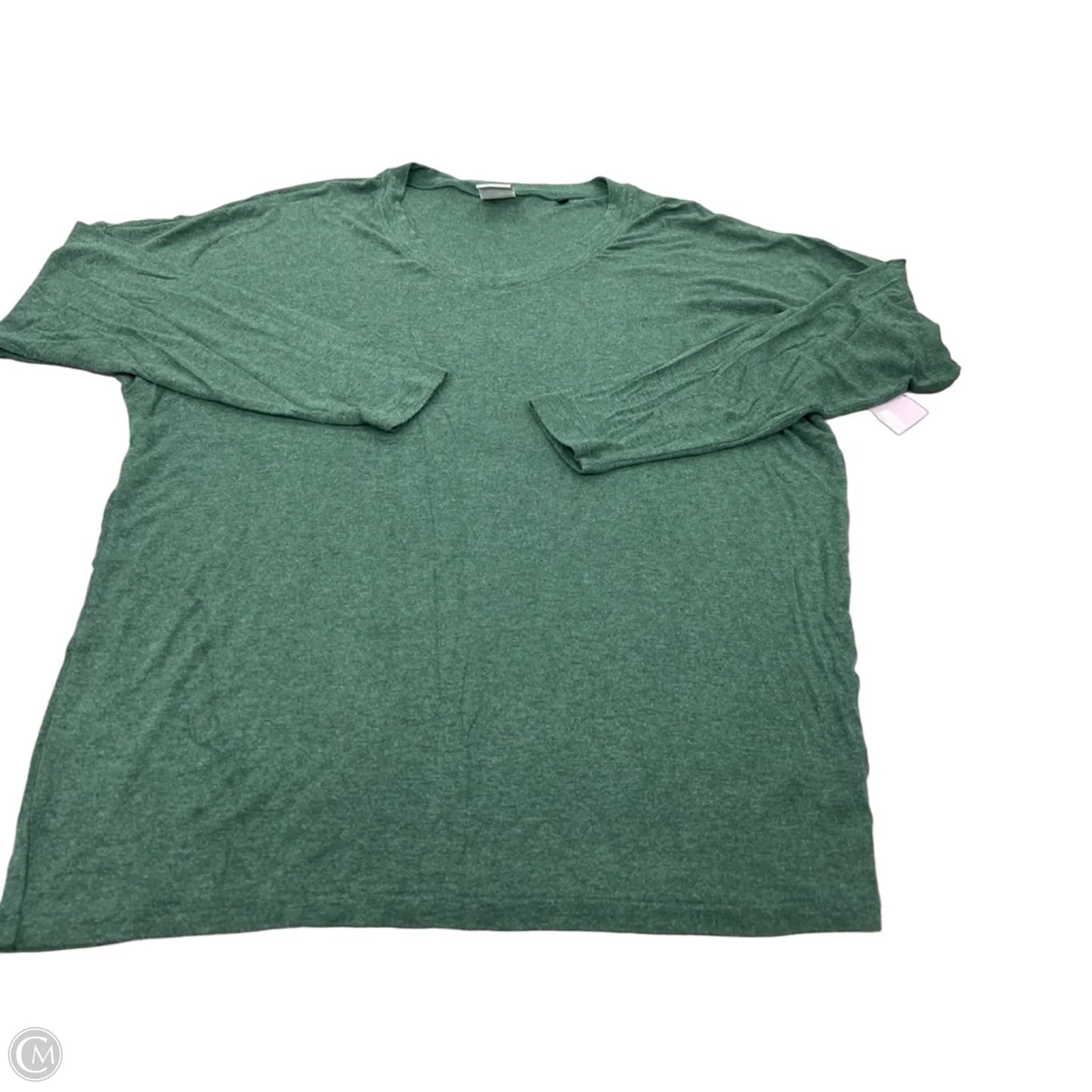 Top Long Sleeve Basic By Cabi In Green, Size: M