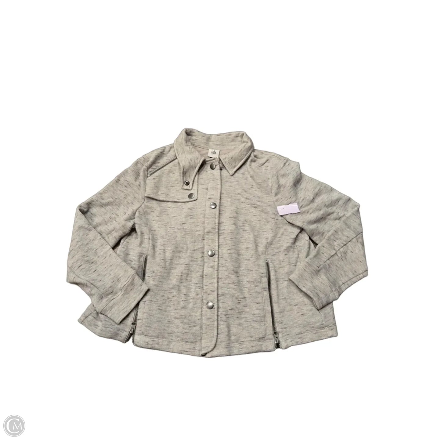 Jacket Shirt By Cabi In Grey, Size: L