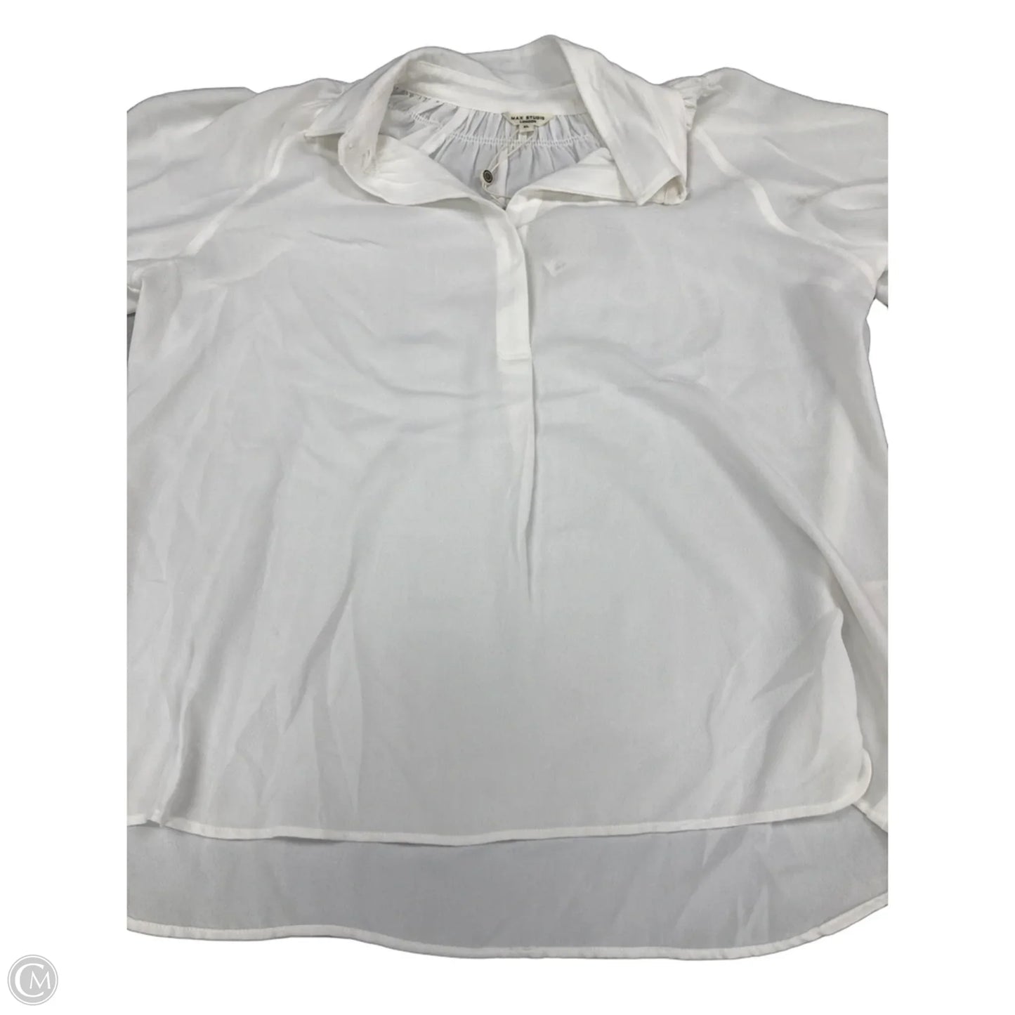 Top Short Sleeve By Max Studio In White, Size: Xl