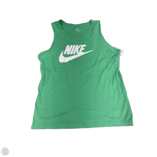 Tank Top By Nike In Green, Size: L