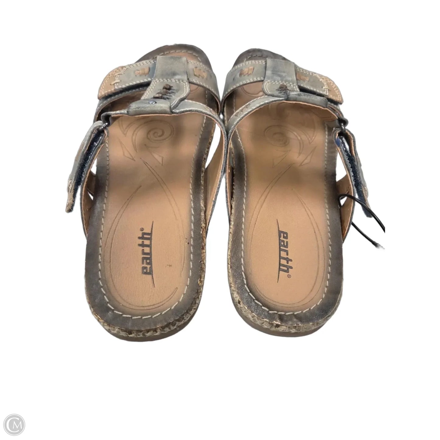 Sandals Flats By Earth In Blue, Size: 8