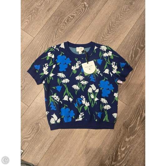 Top Short Sleeve Designer By Kate Spade In Blue, Size: M