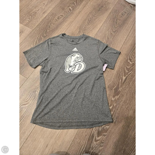 Top Short Sleeve By Adidas In Grey, Size: M