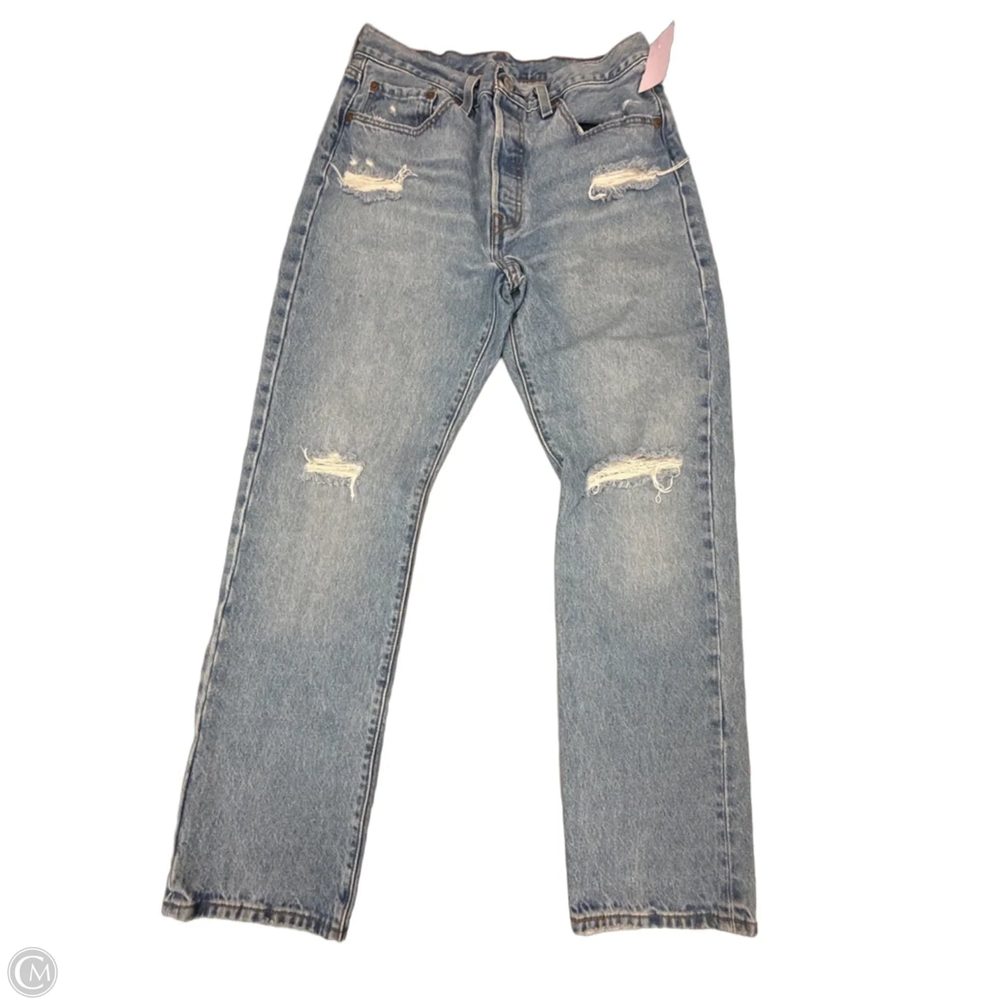 Jeans Straight By Levis In Blue Denim, Size: 10