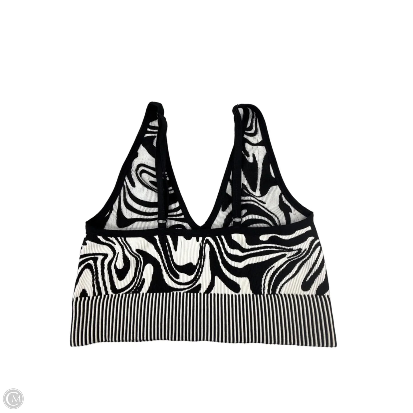 Athletic Bra By Garage In Black & White, Size: M