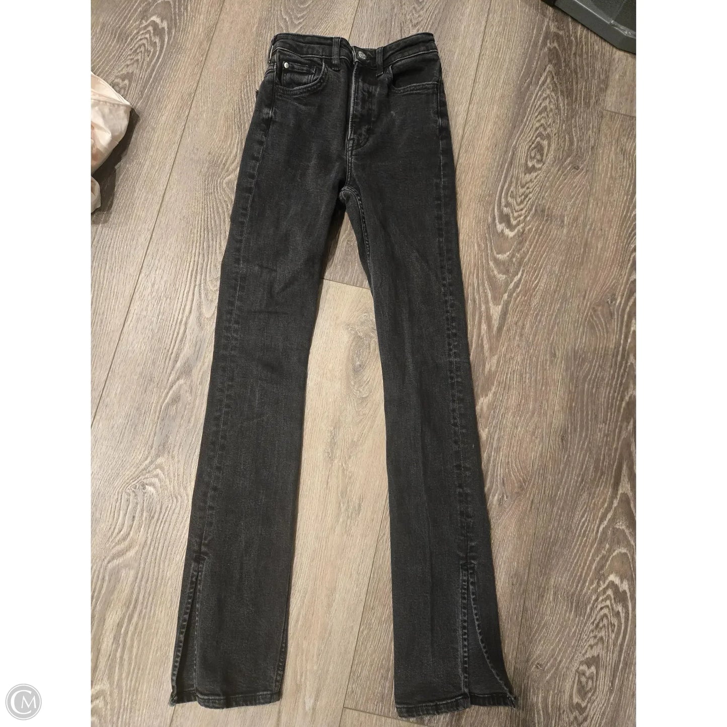 Jeans Flared By H&m In Black Denim, Size: 0