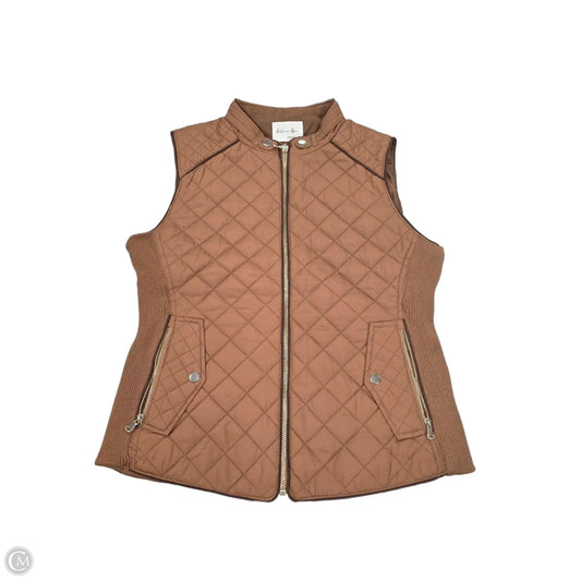 Vest Puffer & Quilted By Active Usa In Tan, Size: M