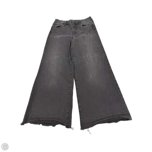 Jeans Cropped By Kut In Black Denim, Size: 8