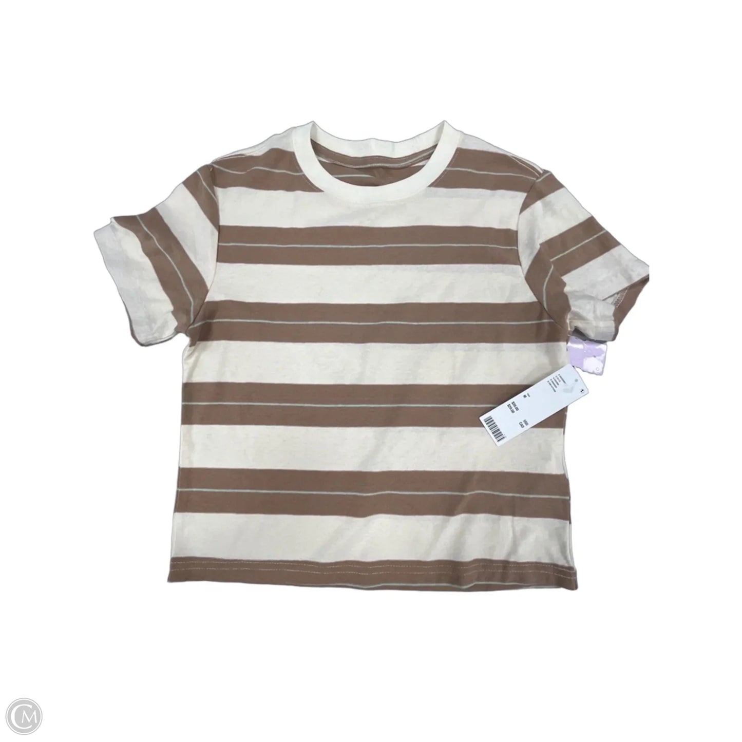 Top Short Sleeve Basic By Bdg In Brown & Cream, Size: M