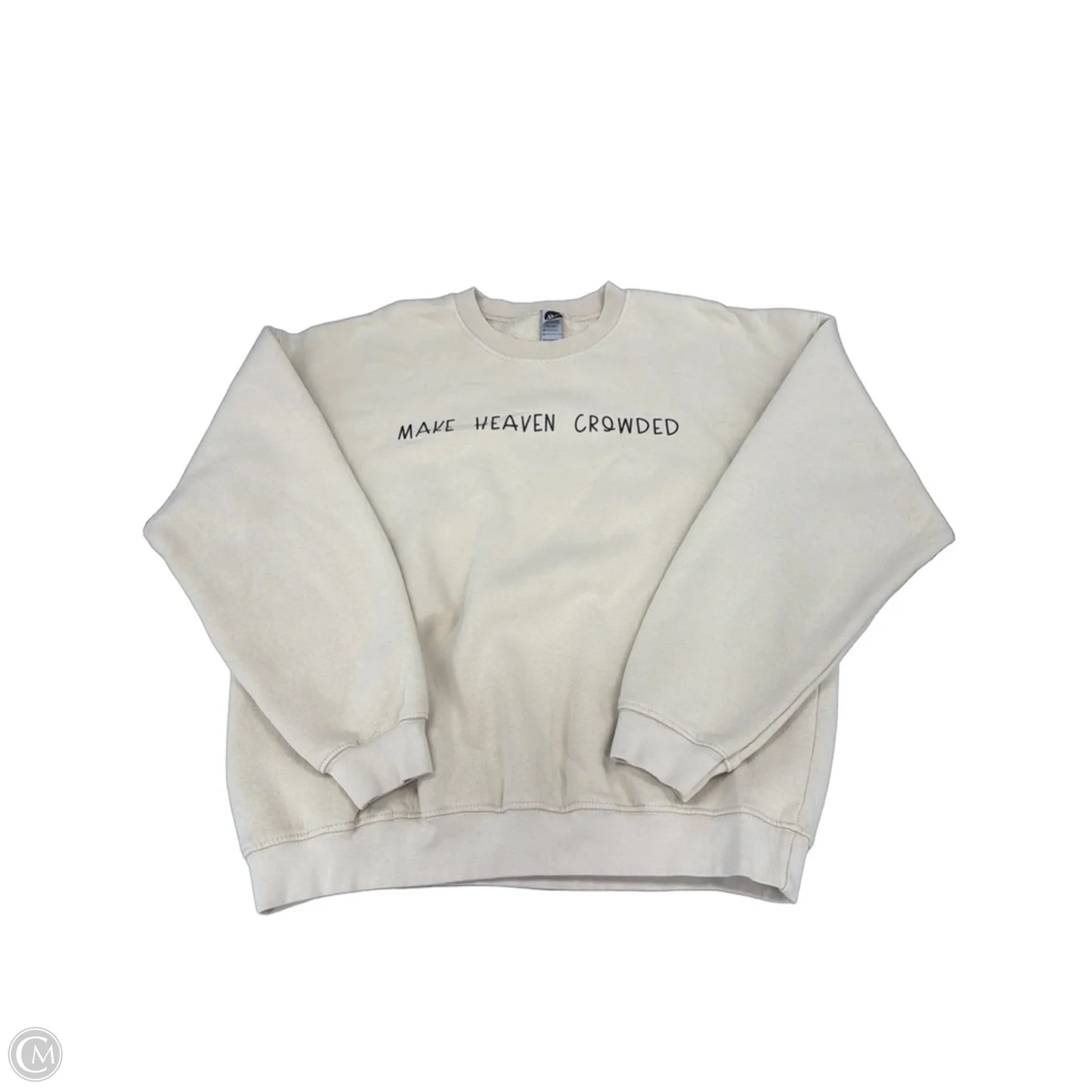 Sweatshirt Crewneck By Cme In Cream, Size: L