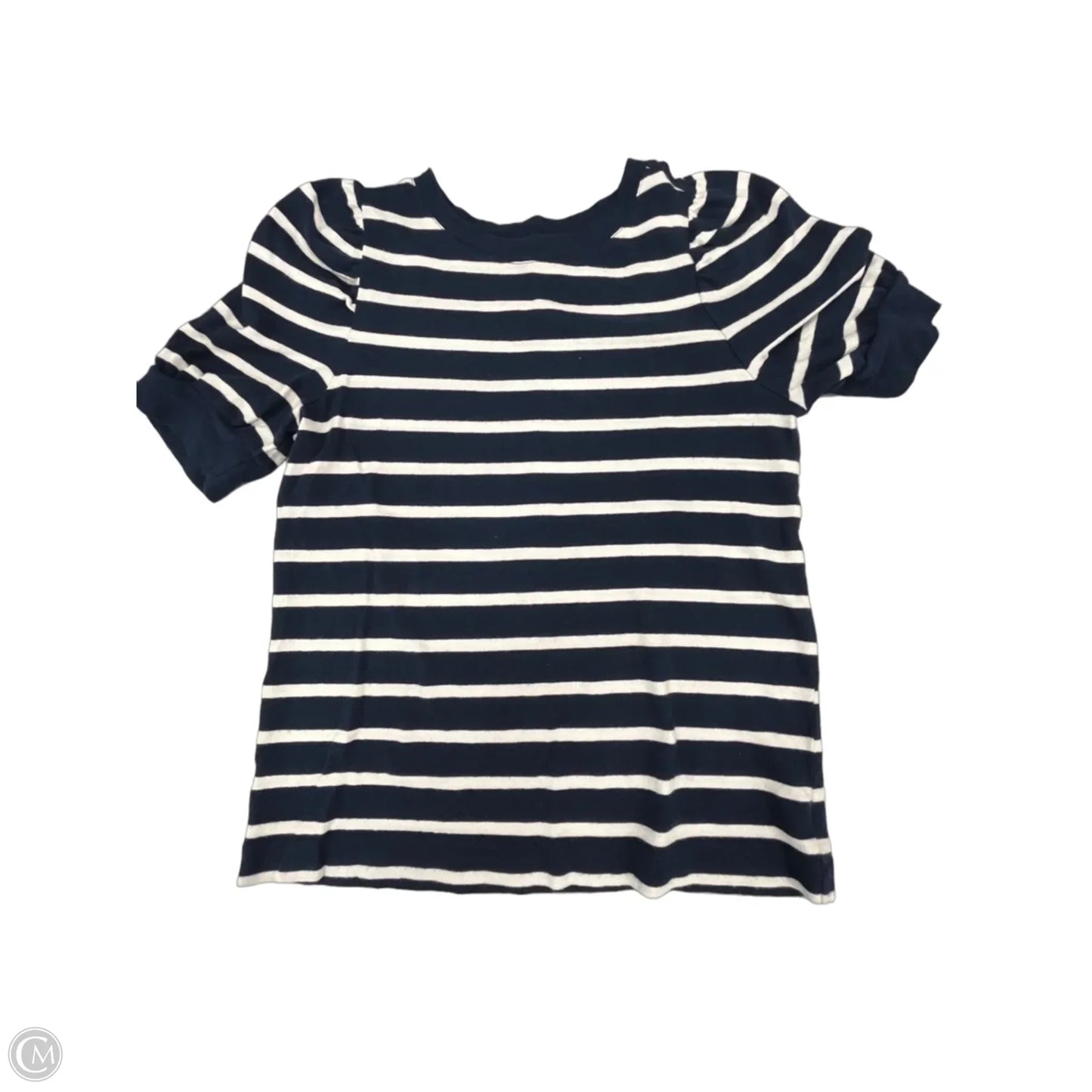 Top Short Sleeve By Loft In Navy, Size: S