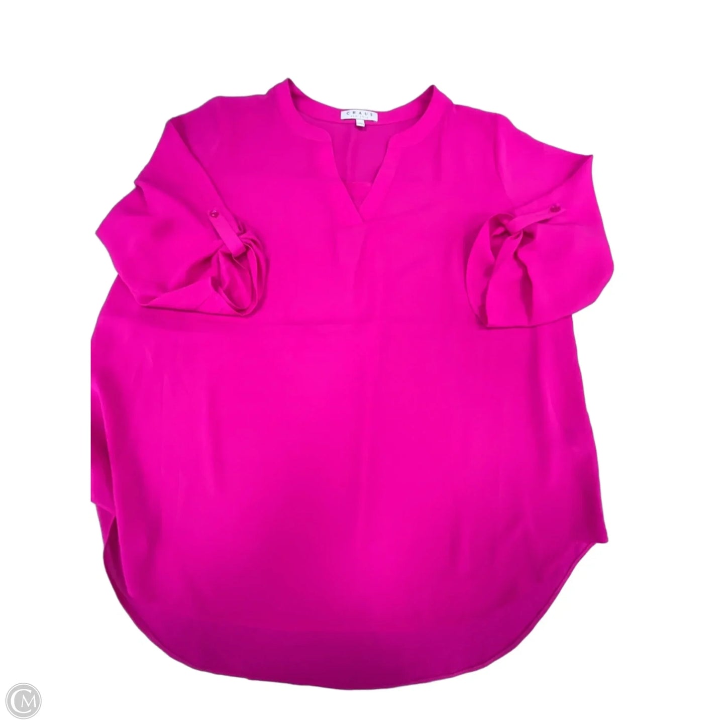 Top Long Sleeve By Chaus In Pink, Size: 1x