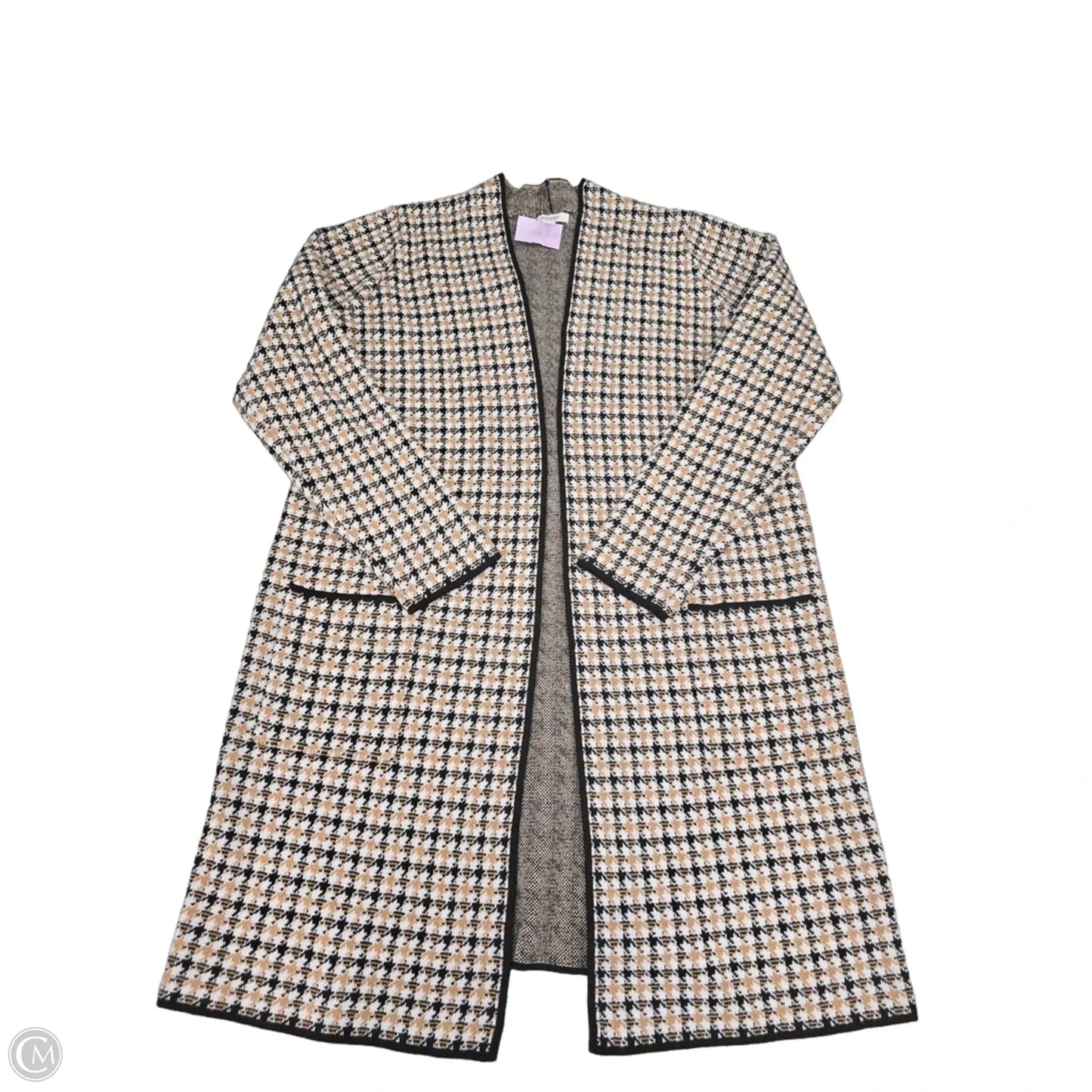 Cardigan By Nine West In Brown & White, Size: L