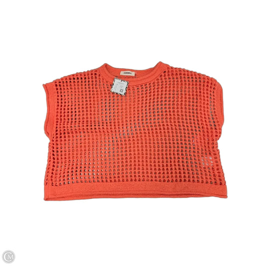 Top Short Sleeve By Adora In Orange, Size: L