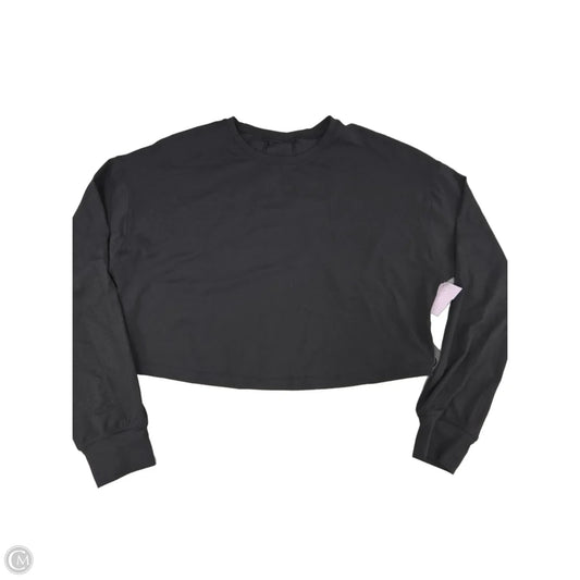 Athletic Top Long Sleeve Crewneck By Lululemon In Black, Size: M