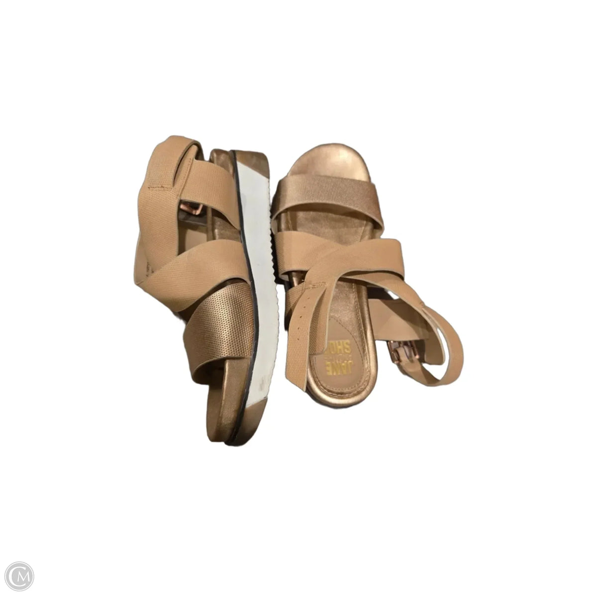 Sandals Flats By Cme In Bronze, Size: 6.5