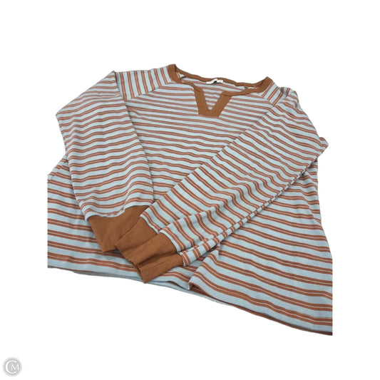 Top Long Sleeve By Staccato In Blue & Brown, Size: Xl