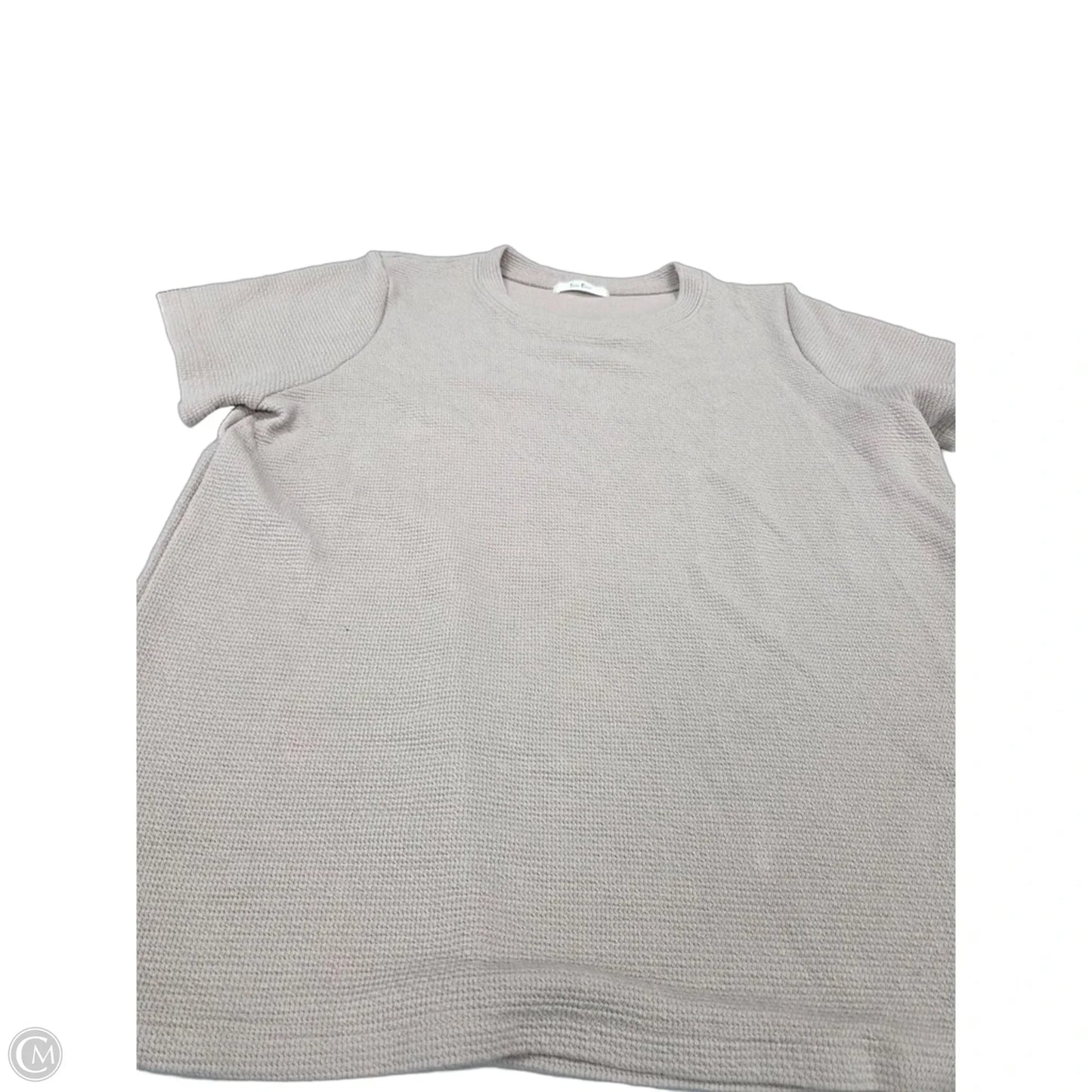 Top Short Sleeve Basic By Tres Bien In Tan, Size: Xl