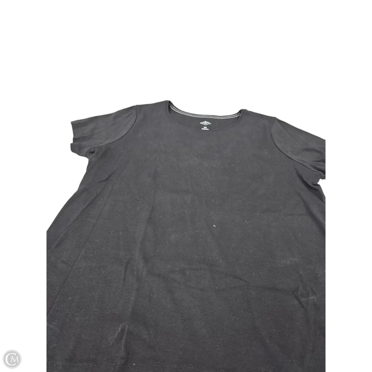 Top Short Sleeve Basic By St Johns Bay In Black, Size: Xxl