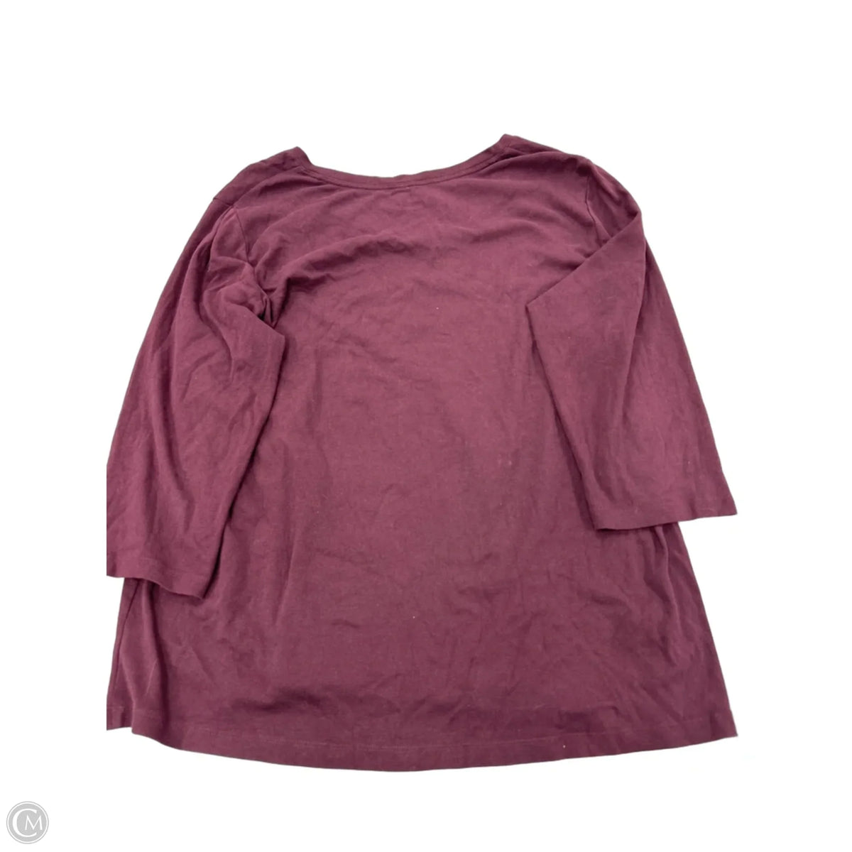 Top Long Sleeve Basic By St Johns Bay In Purple, Size: 2x