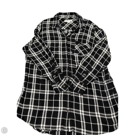 Top Long Sleeve By Ava & Viv In Black, Size: 2x