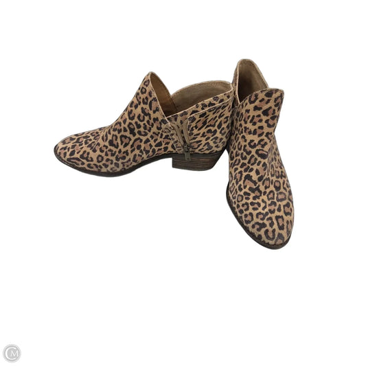 Boots Ankle Flats By Lucky Brand In Animal Print, Size: 8