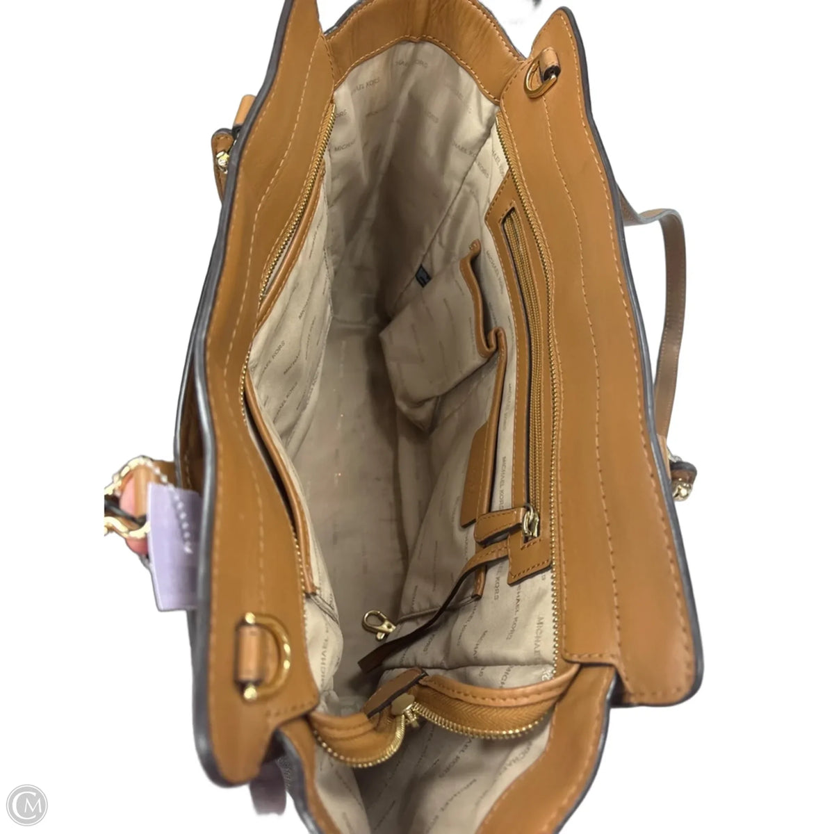 Handbag Leather By Michael By Michael Kors, Size: Medium