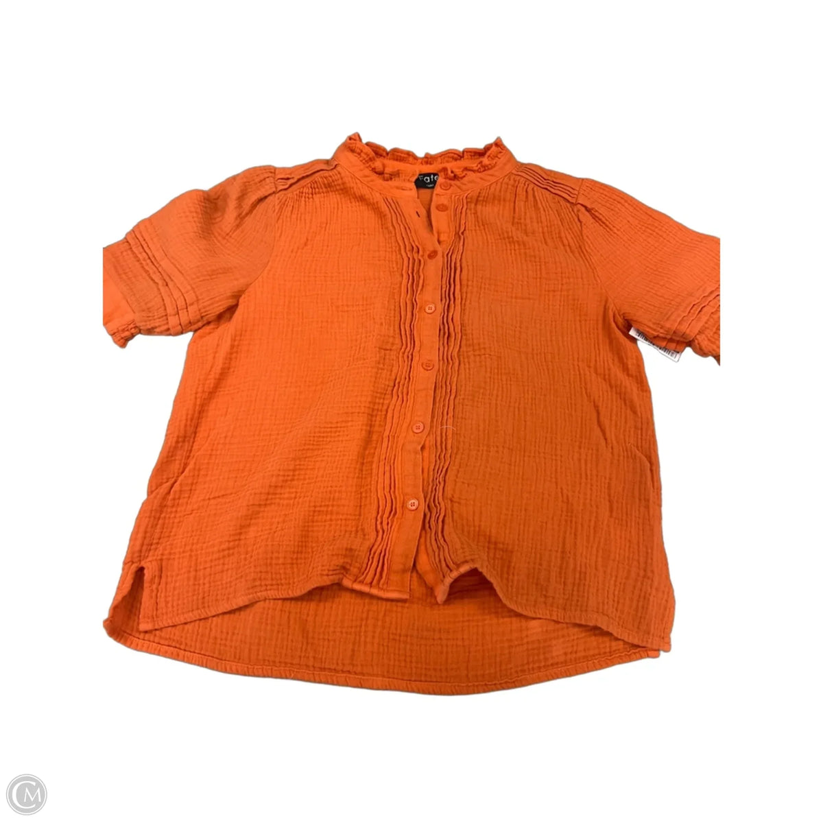 Top Short Sleeve By Fate In Orange, Size: S