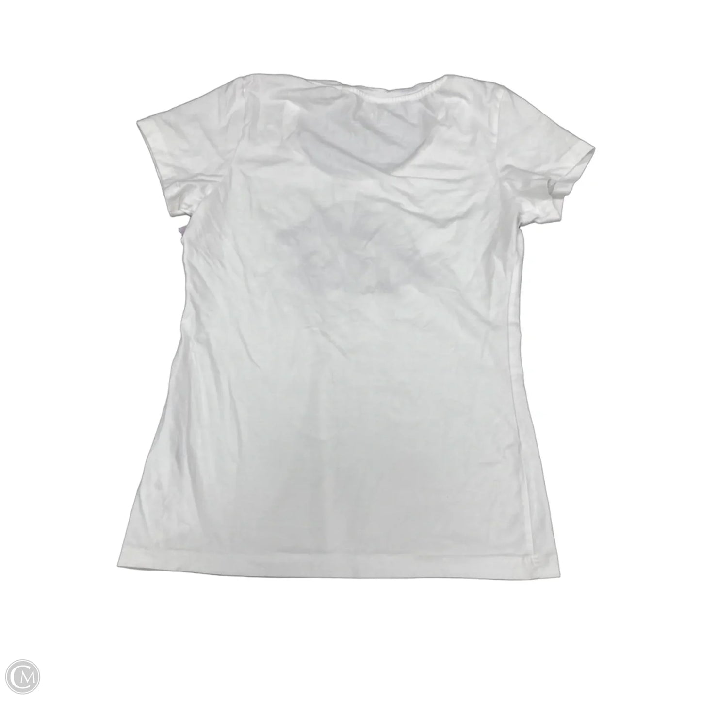 Top Short Sleeve Basic By Guess In White, Size: L