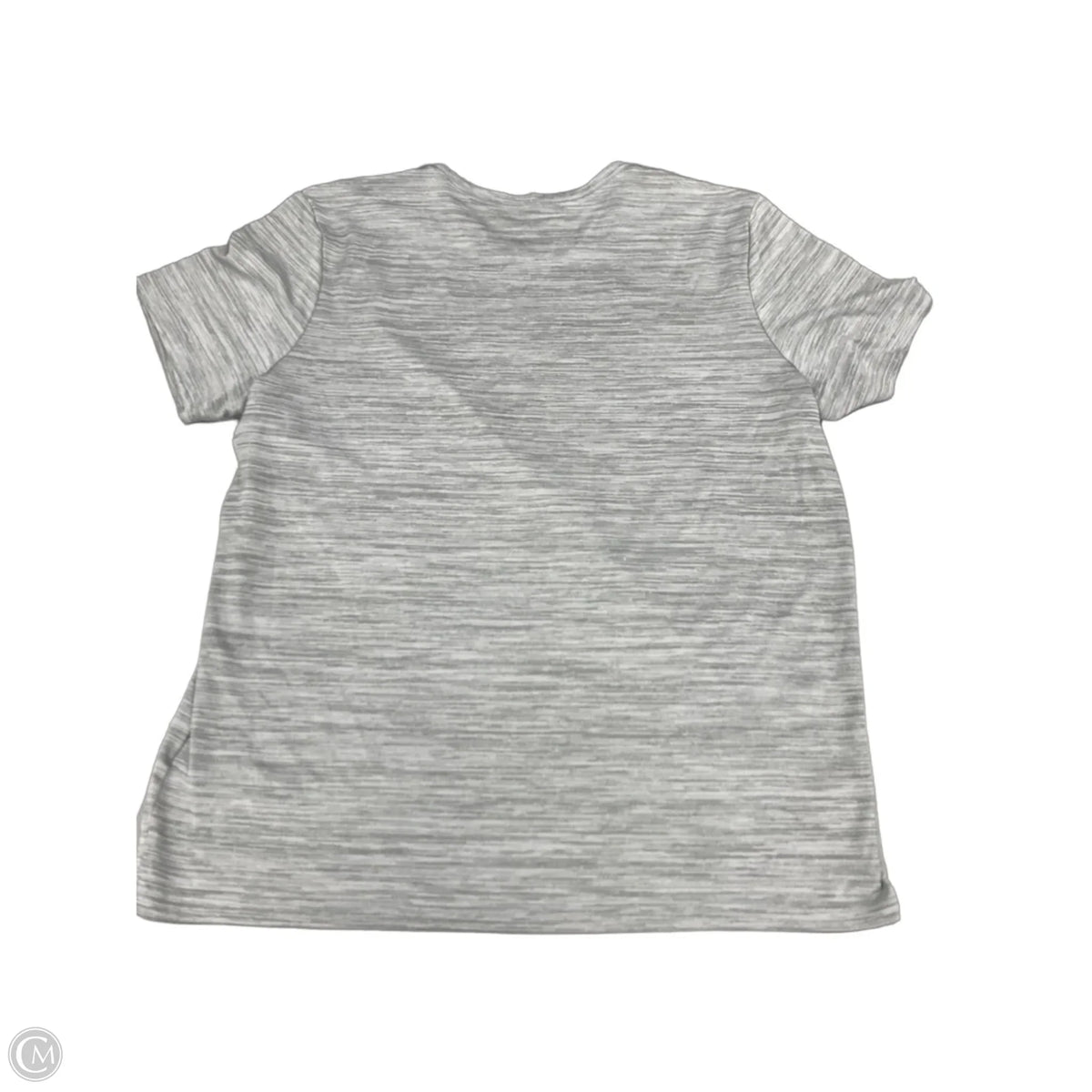 Athletic Top Short Sleeve By Nike In Grey, Size: L