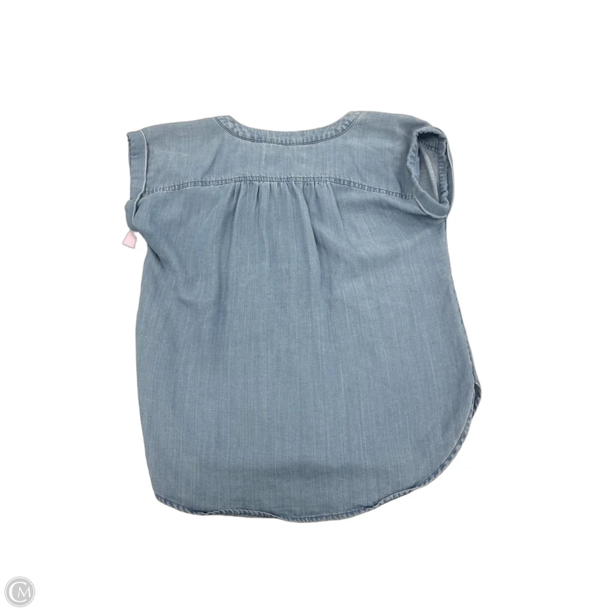 Top Short Sleeve Basic By Loft In Blue Denim, Size: Xxs