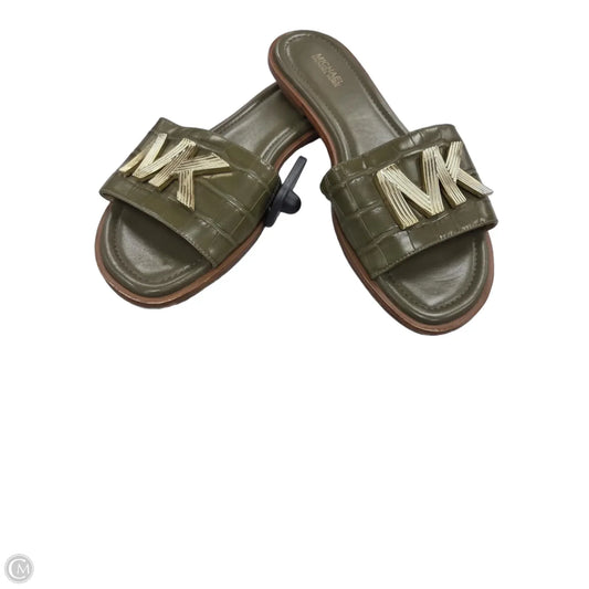 Sandals Flip Flops By Michael By Michael Kors In Green, Size: 8