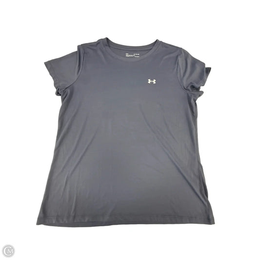 Athletic Top Short Sleeve By Under Armour In Blue, Size: Xl