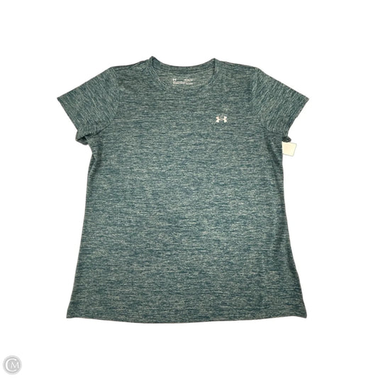 Athletic Top Short Sleeve By Under Armour In Teal, Size: Xl