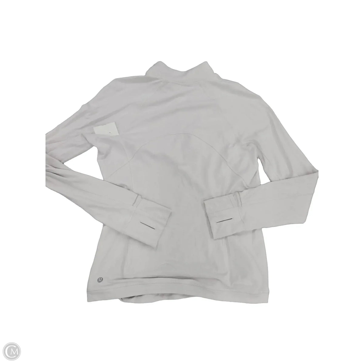 Athletic Top Long Sleeve Collar By Lululemon In White, Size: 12